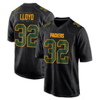 GB.Packers #32 MarShawn Lloyd Player Black Fashion Home Game Gdoa Stitched Jerseys