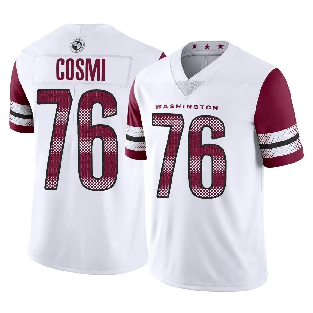 W.Commanders #76 Sam Cosmi Player White Limited Vapor Home Game Gdoa Stitched Jerseys