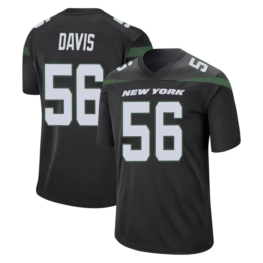 NY.Jets #56 Demario Davis Player Stealth Black Home Game Gdoa Stitched Jerseys