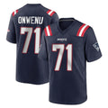 NE.Patriots #71 Mike Onwenu Player Navy Home Game Gdoa Stitched Jerseys