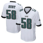 P.Eagles #58 Jalyx Hunt Player White Home Game Gdoa Stitched Jerseys