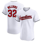 C.Guardians #32 Gavin Williams Player White Limited Elite Home Gdoa Stitched Jerseys
