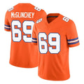 D.Broncos #69 Mike McGlinchey Player Orange Limited Alternate Vapor F.U.S.E. Throwback Game Gdoa Stitched Jerseys