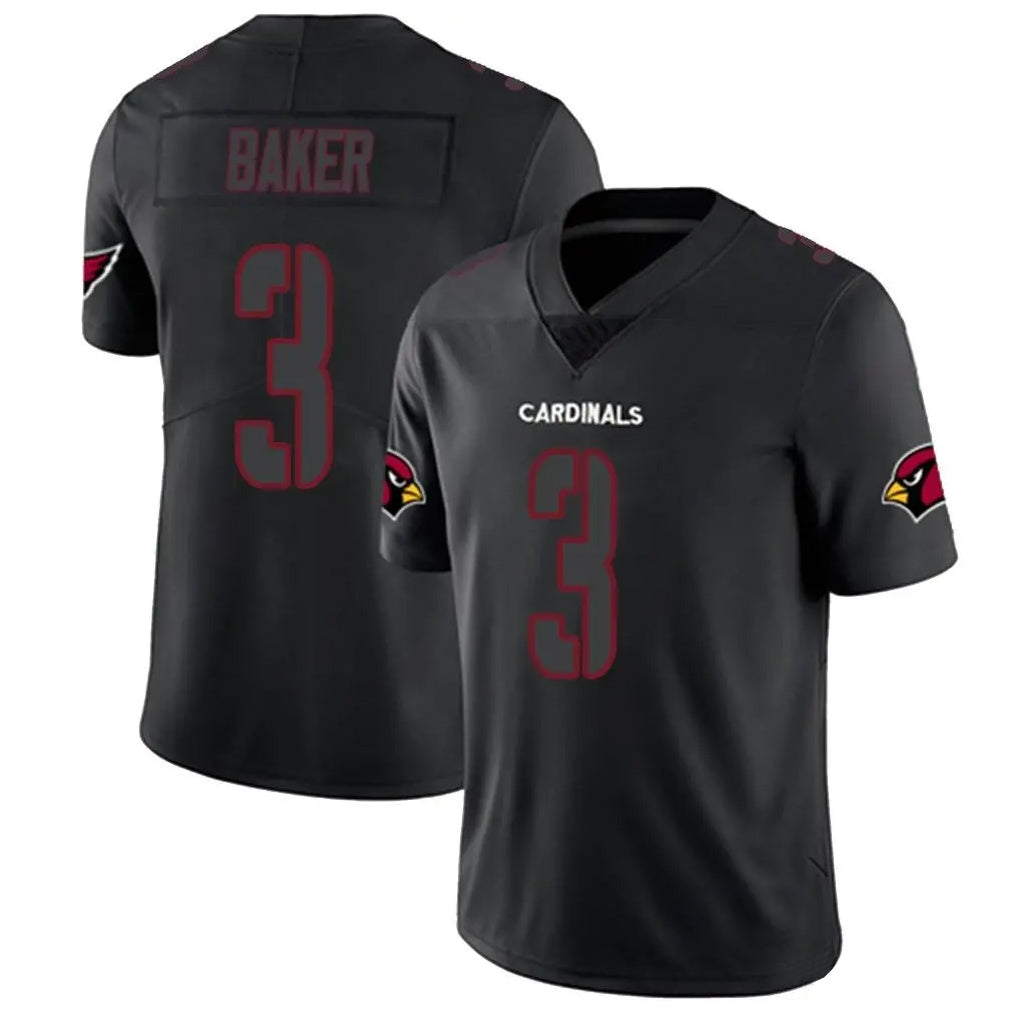 A.Cardinals #3 Budda Baker Player Black Impact Limited Home Game Gdoa Stitched Jerseys