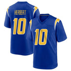 LA.Chargers #10 Justin Herbert Player Royal Home Game Gdoa Stitched Jerseys