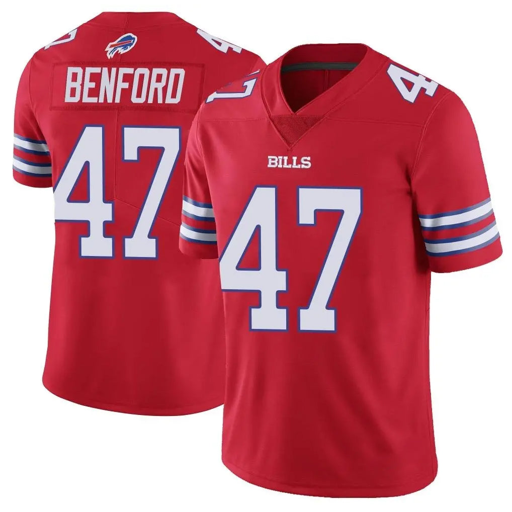 B.Bills #47 Christian Benford Player Red Vapor Untouchable Limited Gdoa Stitched Jerseys