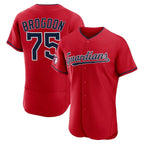 C.Guardians #75 Connor Brogdon Player Red Limited Elite Home Gdoa Stitched Jerseys