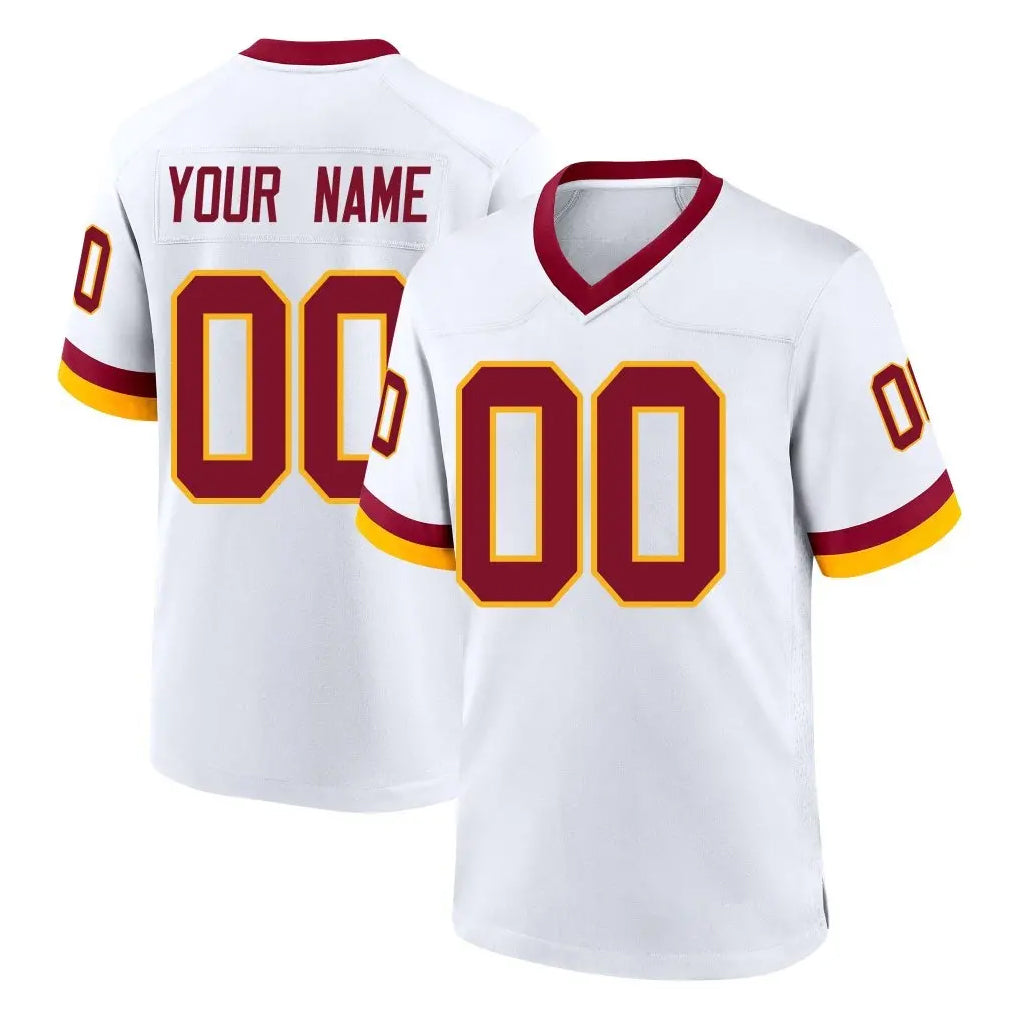 Custom W.Commanders White Home Game Any Name & Numbers Gdoa Stitched Jerseys