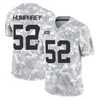 KC.Chiefs #52 Creed Humphrey Player Arctic Camo Salute To Service Limited Game Gdoa Stitched Jerseys