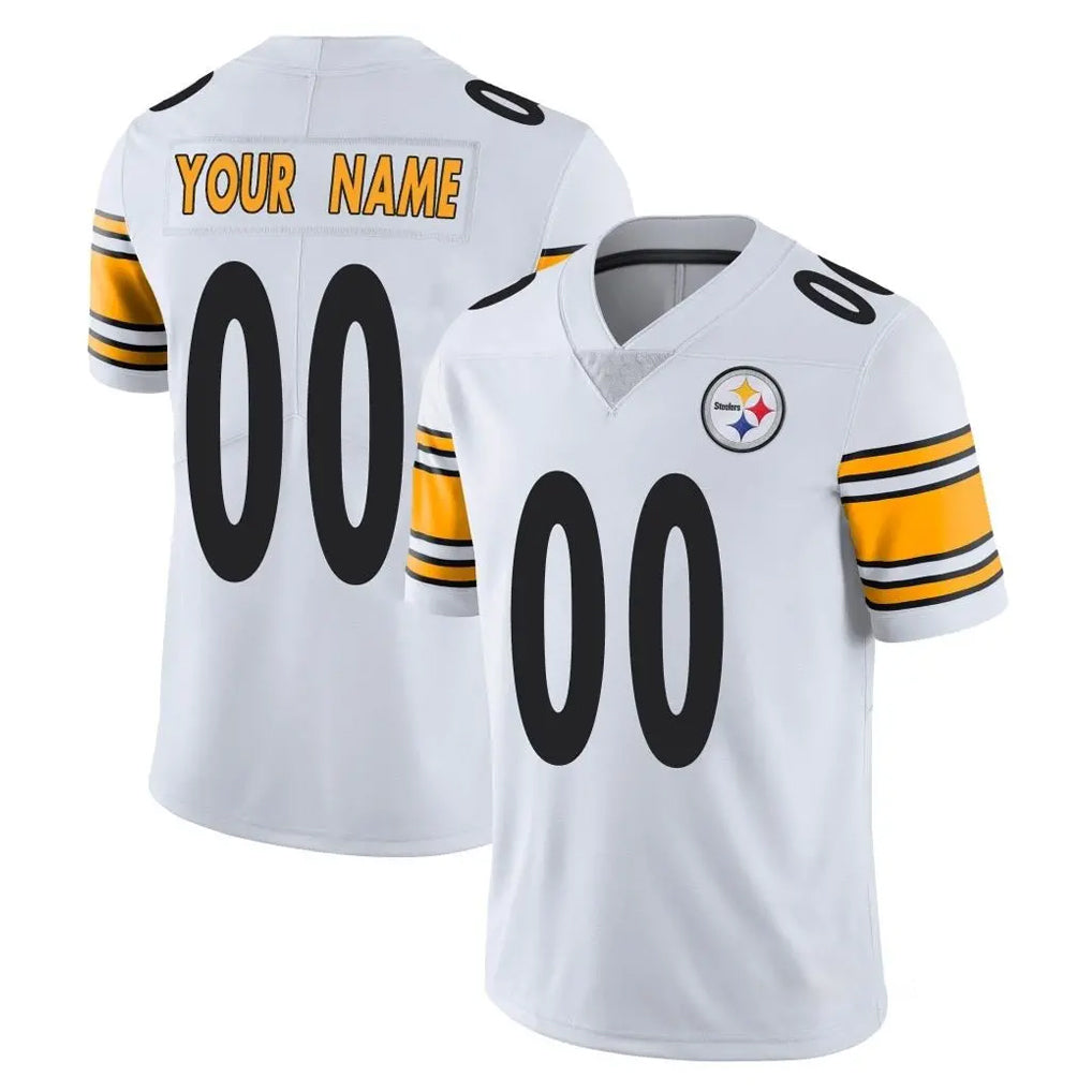 Custom P.Steelers White Limited Vapor Untouchable Home Game Any Name & Numbers Gdoa Stitched Jerseys