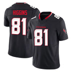 H.Texans #81 Jayden Higgins Player Navy Limited Alternate Vapor F.U.S.E. Home Game Gdoa Stitched Jerseys