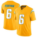 LA.Chargers #6 Denzel Perryman Player Gold Limited Vapor F.U.S.E. Home Game Gdoa Stitched Jerseys