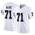 LV.Raiders #71 DJ Glaze Player White Limited Vapor F.U.S.E. Home Game Gdoa Stitched Jerseys