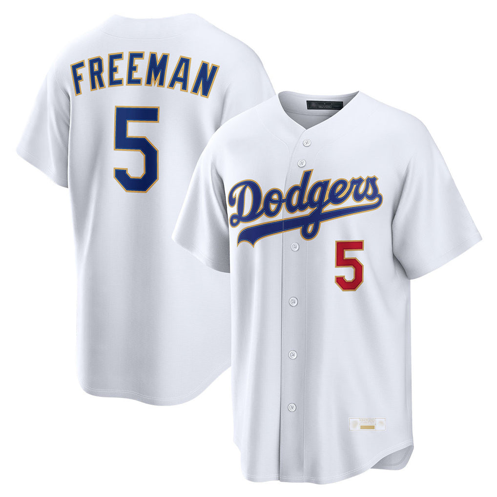 LA.Dodgers #5 Freddie Freeman Player Gold White 2026 Collection Stadium Limited Fdoa Stitched Jerseys