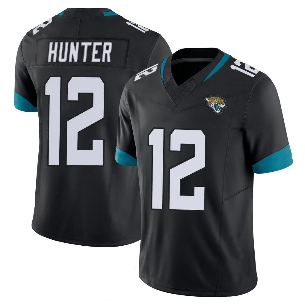 J.Jaguars #12 Travis Hunter Player Black Vapor F.U.S.E. Limited Home Game Gdoa Stitched Jerseys