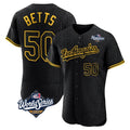 LA.Dodgers #50 Mookie Betts Player Black World Series Snake Skin City Limited Elite Home Fdoa Stitched Jerseys