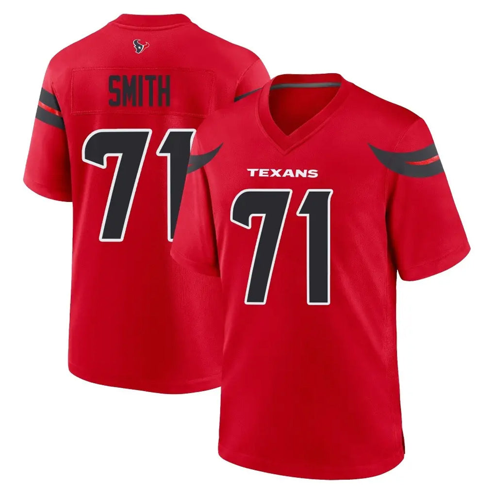 H.Texans #71 Braden Smith Player Red Alternate Home Game Gdoa Stitched Jerseys