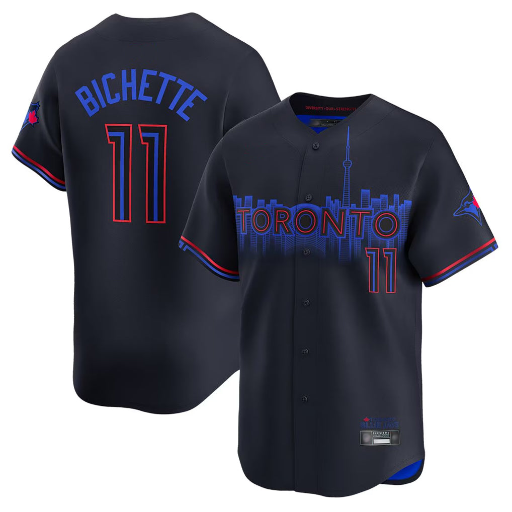 T.Blue Jays #11 Bo Bichette Player Black City Connect Limited Home Fdoa Stitched Jerseys