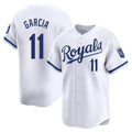 KC.Royals #11 Maikel Garcia Player White Alt Limited Home Gdoa Stitched Jerseys