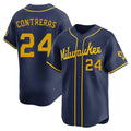 M.Brewers #24 William Contreras Player Navy Home Limited Fdoa Stitched Jerseys