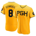 P.Pirates #8 Willie Stargell Player Gold City Connect Home Limited Elite Fdoa Stitched Jerseys