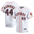 H.Astros #44 Yordan Alvarez Player White Home Limited Gdoa Stitched Jerseys