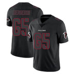 A.Falcons #65 Matthew Bergeron Player Black Impact Limited Game Gdoa Stitched Jerseys