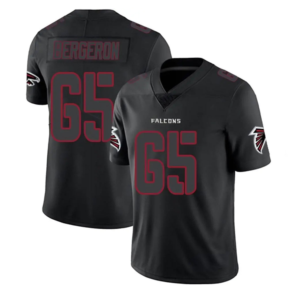 A.Falcons #65 Matthew Bergeron Player Black Impact Limited Game Gdoa Stitched Jerseys