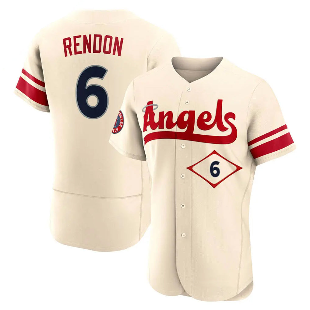 LA.Angels #6 Anthony Rendon Player Cream City Connect Limited ELite Home Fdoa Stitched Jerseys