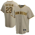 S.Diego Padres #23 Fernando Tatis Jr Player Khaki Home Game Fdoa Stitched Jerseys