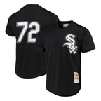 C.White Sox #72 Carlton Fisk Player Black Mitchell & Ness Cooperstown Collection Mesh Game Gdoa Stitched Jerseys
