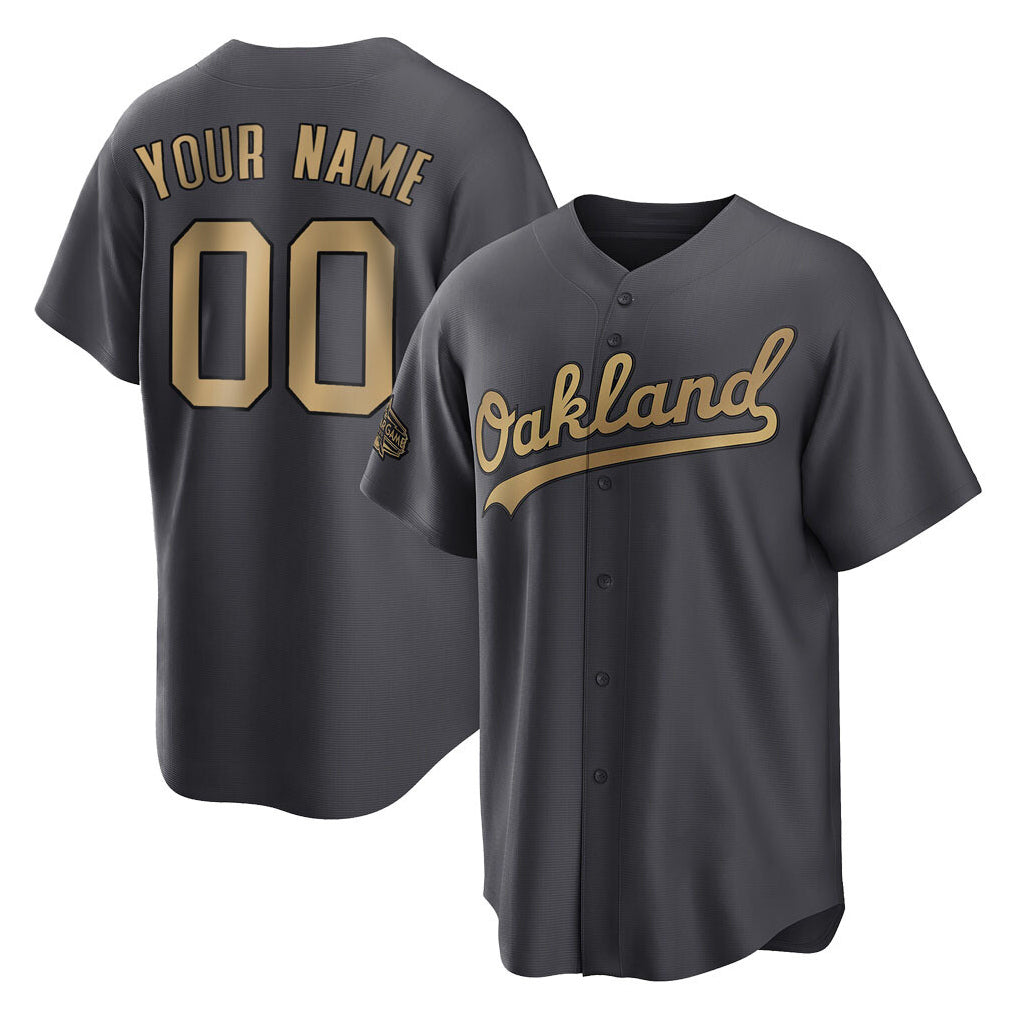 Custom Athletics Charcoal All-Star Home Game Any name & number Gdoa Stitched Jerseys