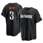B.Orioles #3 Taylor Ward Player Black City Connect Home Game Gdoa Stitched Jerseys
