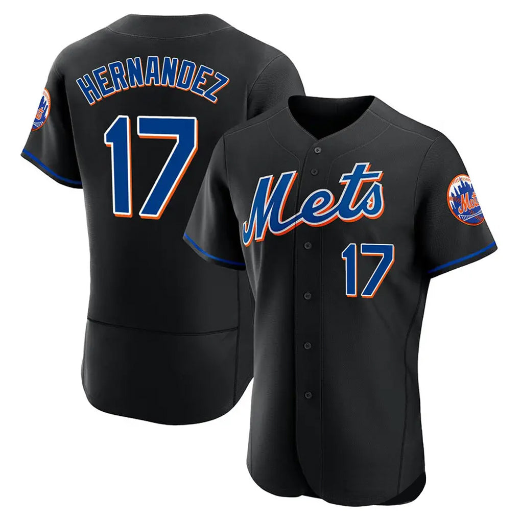 NY.Mets #17 Keith Hernandez Player Black Replica Home Limited Elite Fdoa Stitched Jerseys