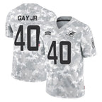 M.Dolphins #40 Willie Gay Jr. Player Arctic Camo Salute To Service Limited Game Gdoa Stitched Jerseys