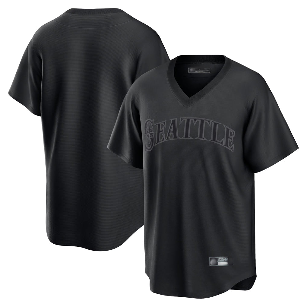 S.Mariners ## Mariners Blank Player Black Replica Fashion T-shirt Fdoa Stitched Jerseys