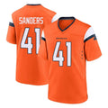 D.Broncos #41 Drew Sanders Player Orange Home Game Gdoa Stitched Jerseys