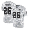 LV.Raiders #26 Darien Porter Player Arctic Camo Salute To Service Limited Game Stitched Jerseys