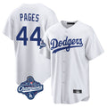 LA.Dodgers #44 Andy Pages Player White World Series Meet Game Home Fdoa Stitched Jerseys