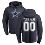 Custom D.Cowboys Navy Pullover Hoodies Limited Any Name & Numbers Gdoa Stitched Jerseys