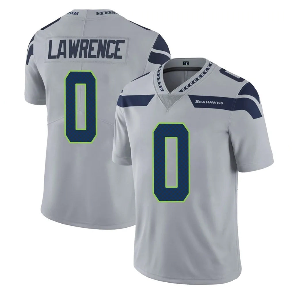 S.Seahawks #0 DeMarcus Lawrence Player Gray Limited Vapor Untouchable Home Game Gdoa Stitched Jerseys