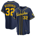 M.Brewers #32 Jacob Misiorowski Player Navy Home Stadium Game Fdoa Stitched Jerseys