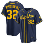 M.Brewers #32 Jacob Misiorowski Player Navy Home Stadium Game Fdoa Stitched Jerseys
