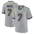 S.Seahawks #7 Uchenna Nwosu Player Grey 2025 Rivalries Collection Home Game Gdoa Stitched Jerseys