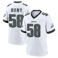 P.Eagles #58 Jalyx Hunt Player White Game Home Gdoa Stitched Jerseys