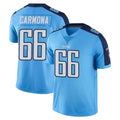 T.Titans #66 Fernando Carmona Jr. Player Light Blue Limited Color Rush Home Game Gdoa Stitched Jerseys