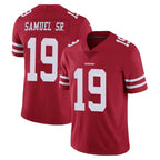 SF.49ers #19 Deebo Samuel Sr. Player Red Limited Vapor Untouchable Home Game Gdoa Stitched Jerseys