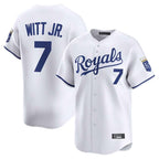 KC.Royals #7 Bobby Witt Jr. Player White Alt Limited Home Gdoa Stitched Jerseys