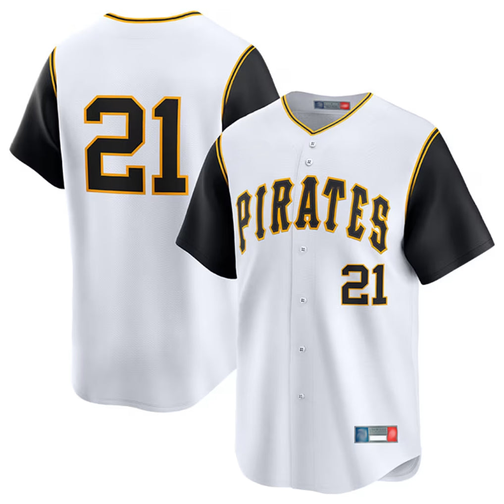 P.Pirates #21 Roberto Clemente Player White Throwback Cooperstown Limited Fdoa Stitched Jerseys