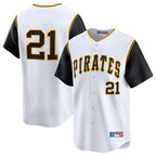 P.Pirates #21 Roberto Clemente Player White Throwback Cooperstown Limited Fdoa Stitched Jerseys